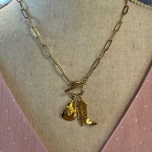Gold Western Charm Necklace